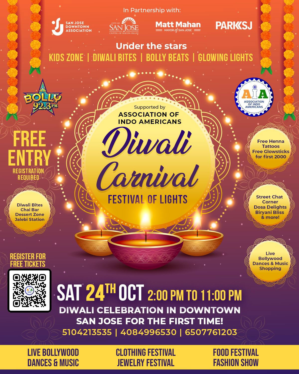 Downtown San Jose To Host Inaugural Diwali Carnival Festival Of Lights In October 2026 