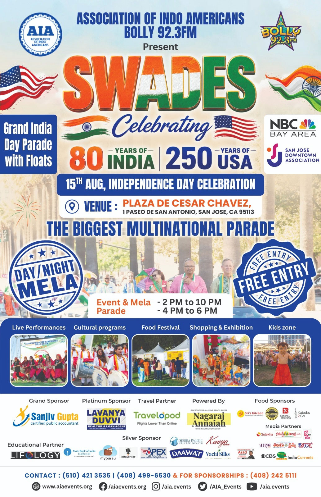 Aia And Bolly 92 3 Fm Set To Host Swades 2026 Independence Day Celebration In San Jose 