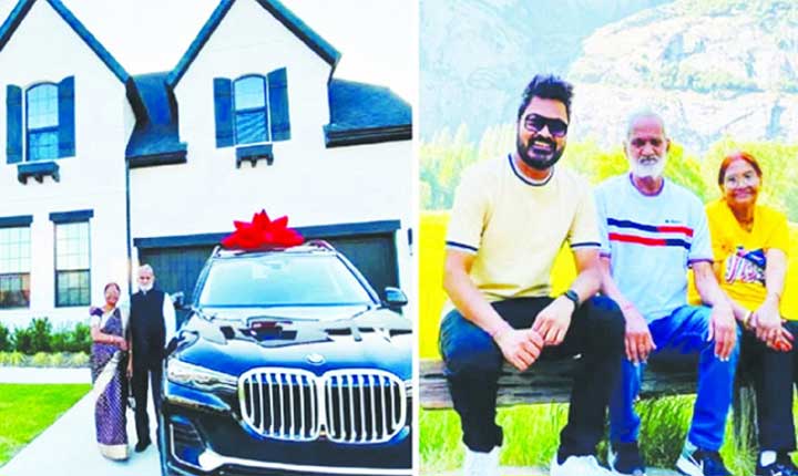 Tech Professional Amit Kashyap Gifts Luxury Home And Bmw Car To Parents In Usa 