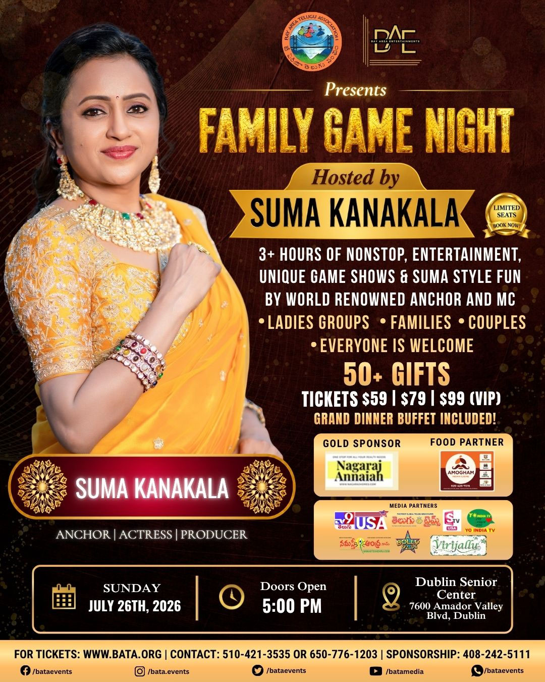 Suma Kanakalas Family Game Night Concludes On A Grand Note In Dublin California 