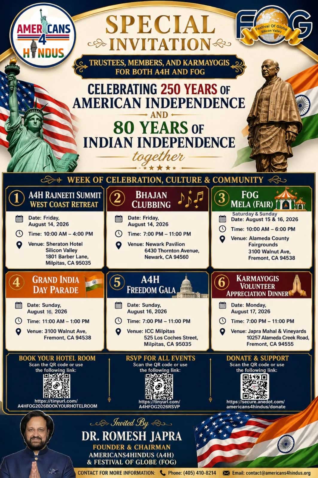 Americans4hindus And Festival Of Globe Celebrate Independence 