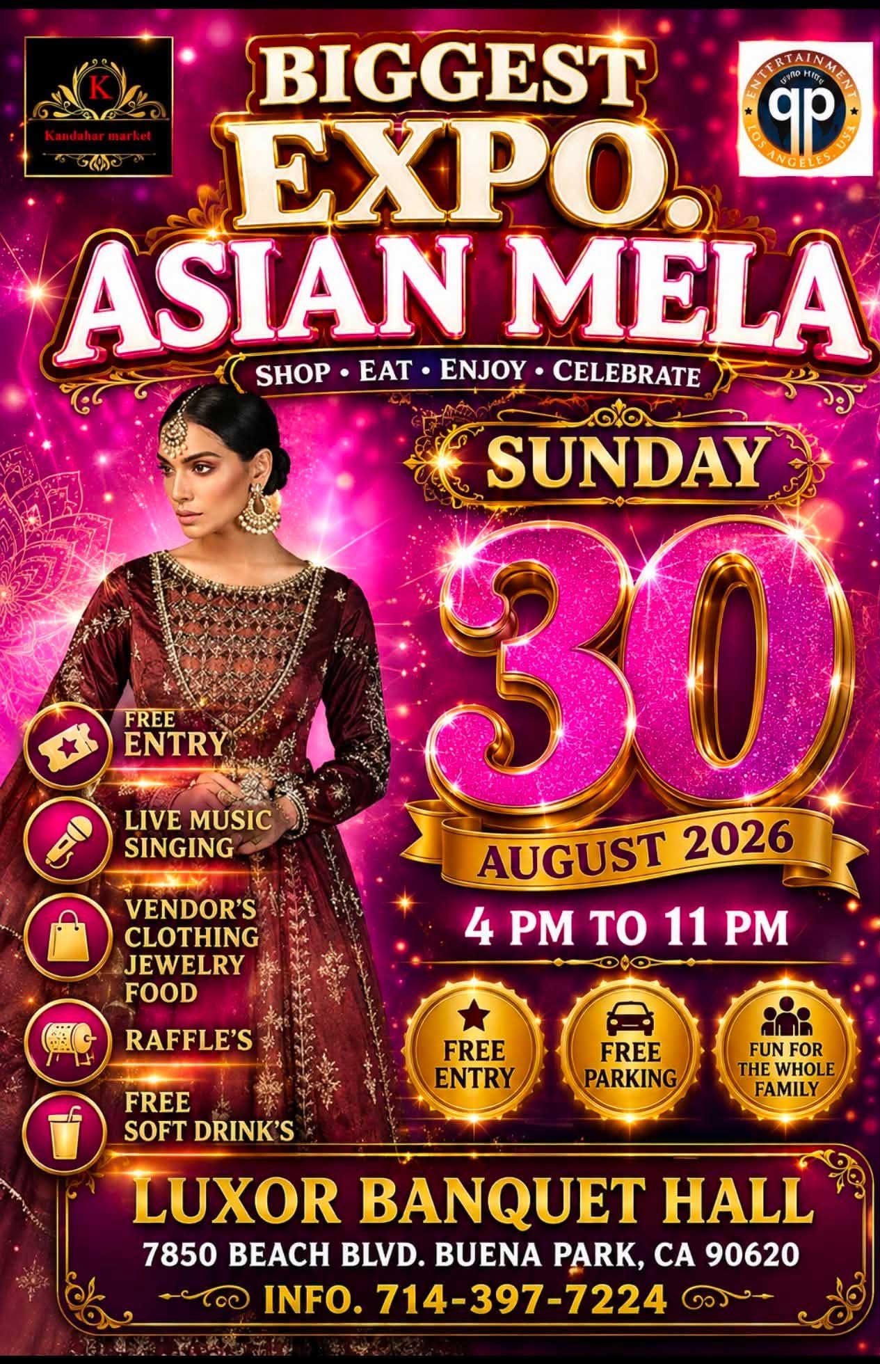 Luxor Banquet Hall To Host Biggest Expo Asian Mela On August 30 