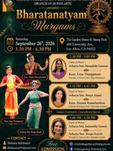 Krishnageetham Performing Arts Presents Bharatanatyam Margams Triple Header