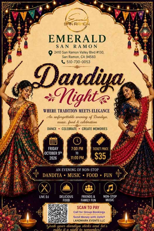 Dandiya Night 2026 Announced at Emerald San Ramon