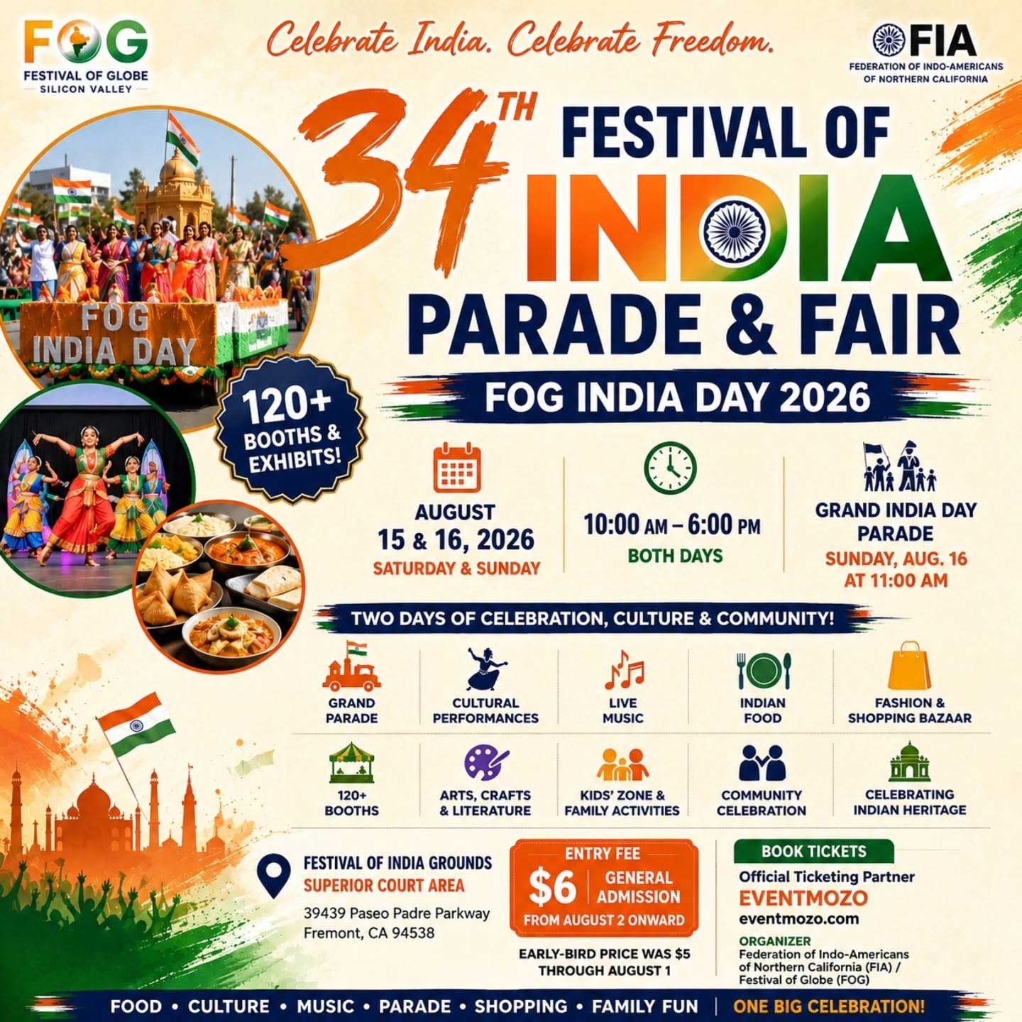 34th Annual Festival Of India Parade And Fair Scheduled For August 15 16 2026 In Fremont 