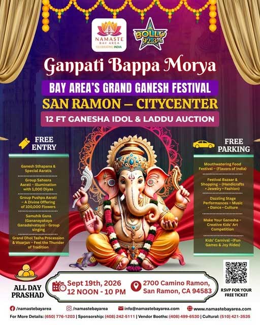 Bay Areas Grand Ganesh Festival To Be Held In San Ramon On September 19 2026 