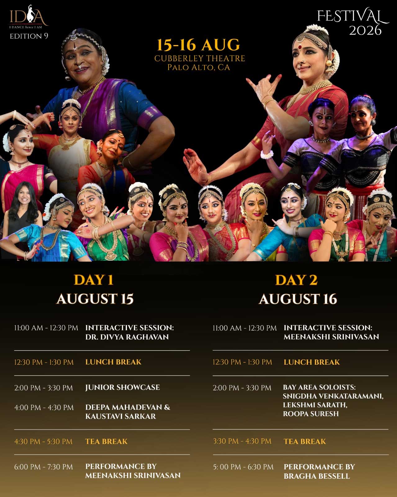 Ida Festival 2026 Edition 9 Scheduled For August 15 16 At Cubberley Theatre Palo Alto 