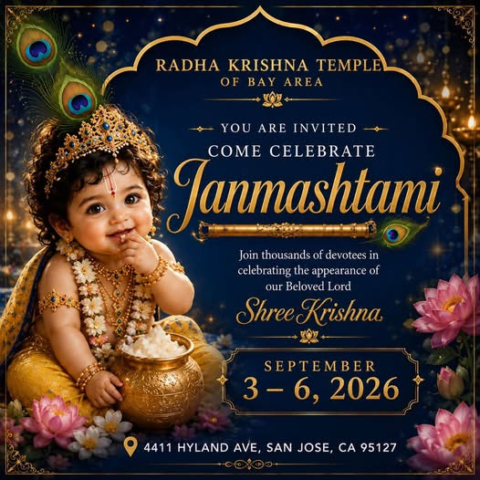 Radha Krishna Temple Of Bay Area Invites Devotees For Grand Janmashtami Celebrations 