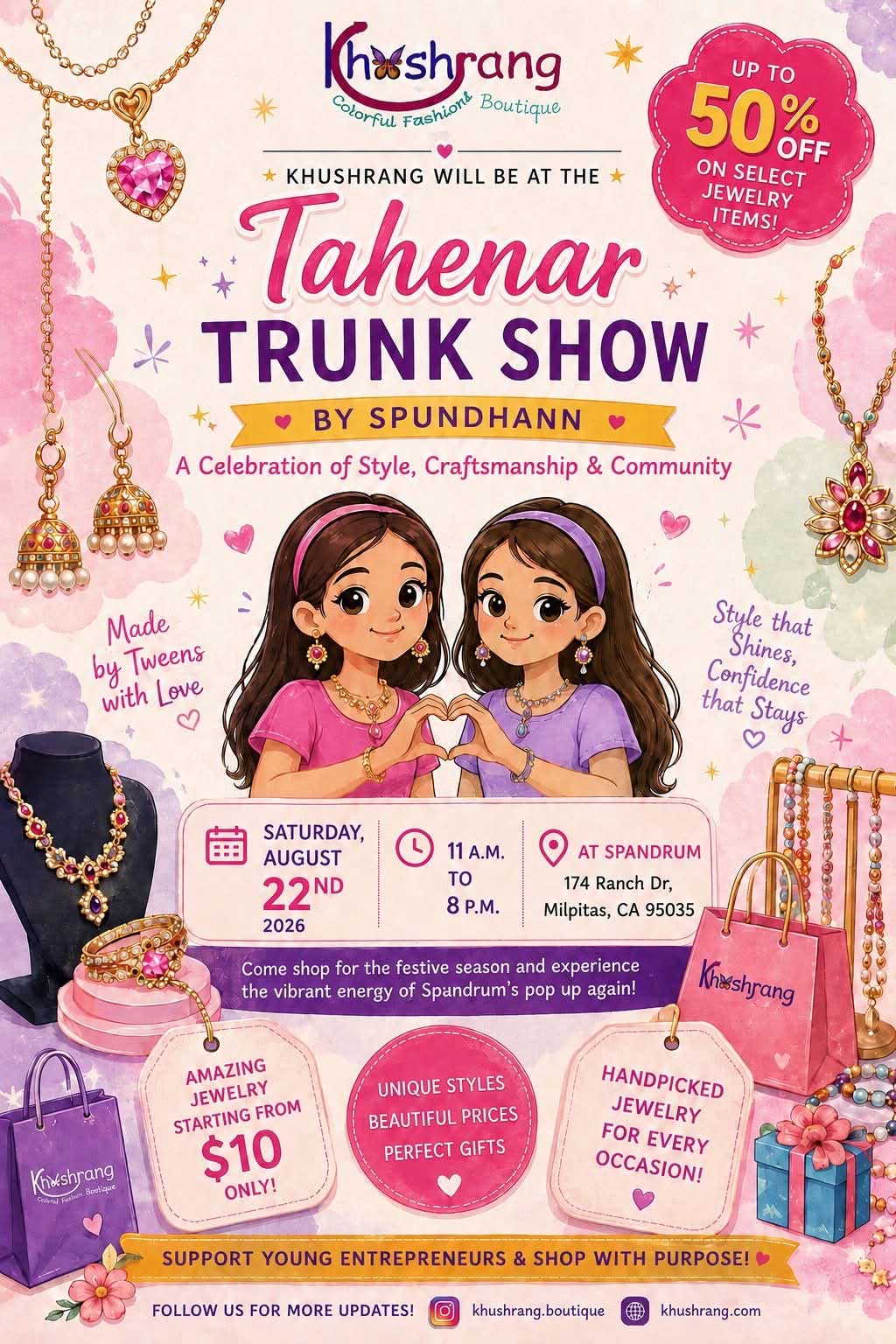 Sparkle And Support Khushrang Twins Shine At The Tahenar Trunk Show 