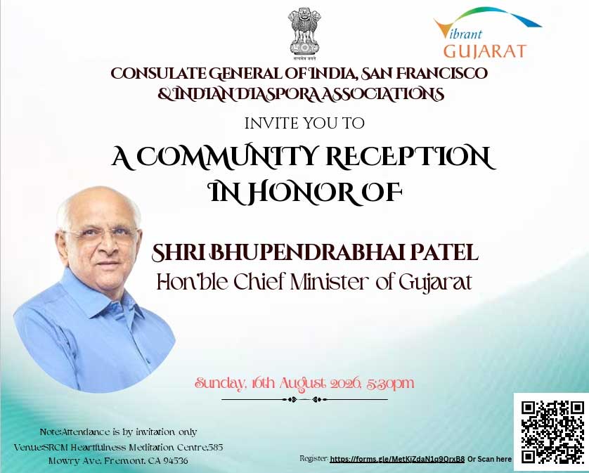 Grand Welcome To Gujarat Chief Minister Shri Bhupendrabhai Patel Community Reception Arrangements In America 