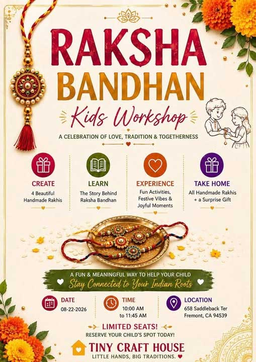 Tiny Craft House Announces Raksha Bandhan Kids Workshop On August 22 2026 