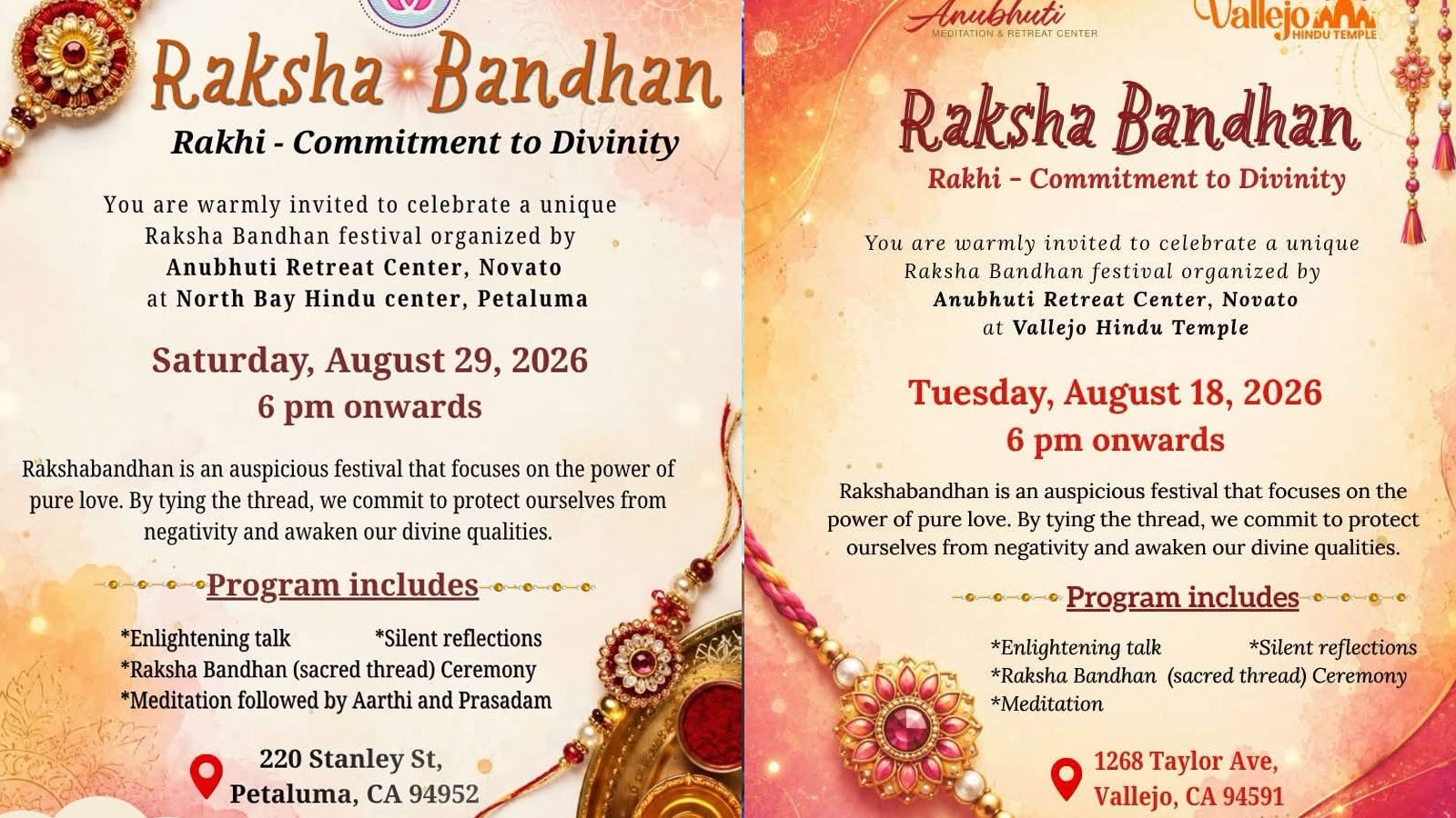 Anubhuti Retreat Center Announces Special Raksha Bandhan Celebrations 