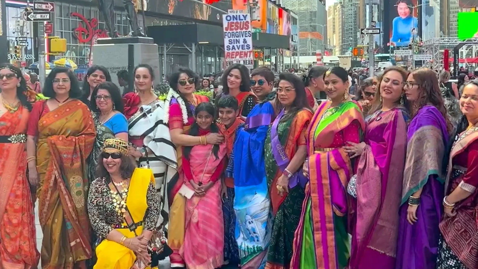 Saree Goes Global: Hundreds Gather at Times Square for the Third US Edition Celebrating Indian Textiles and Heritage