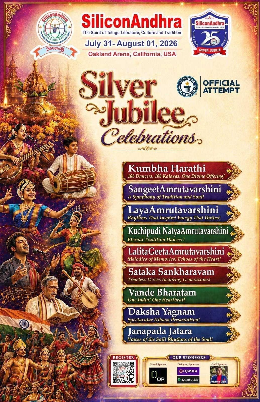 Siliconandhra Silver Jubilee Celebrations Aiming For Guinness World Records In California 
