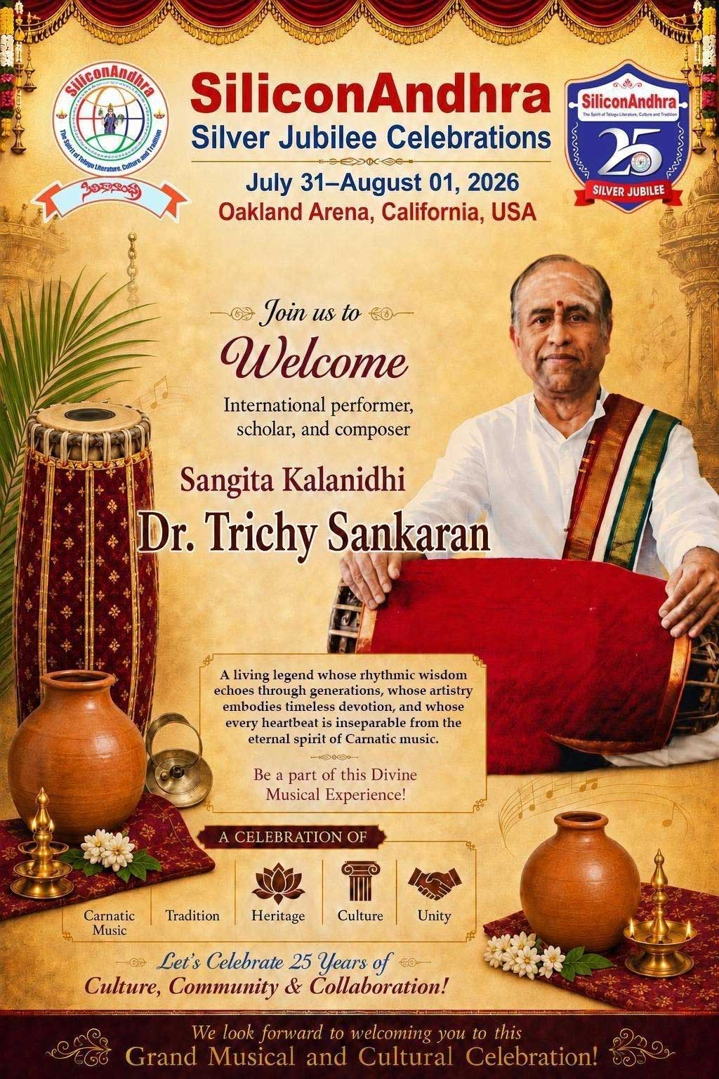 Siliconandhra Silver Jubilee Celebrations To Be Held Grandly In Oakland California 