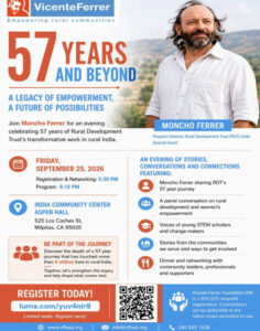 Vicente Ferrer Foundation USA to Host 57th Anniversary Celebration in Milpitas