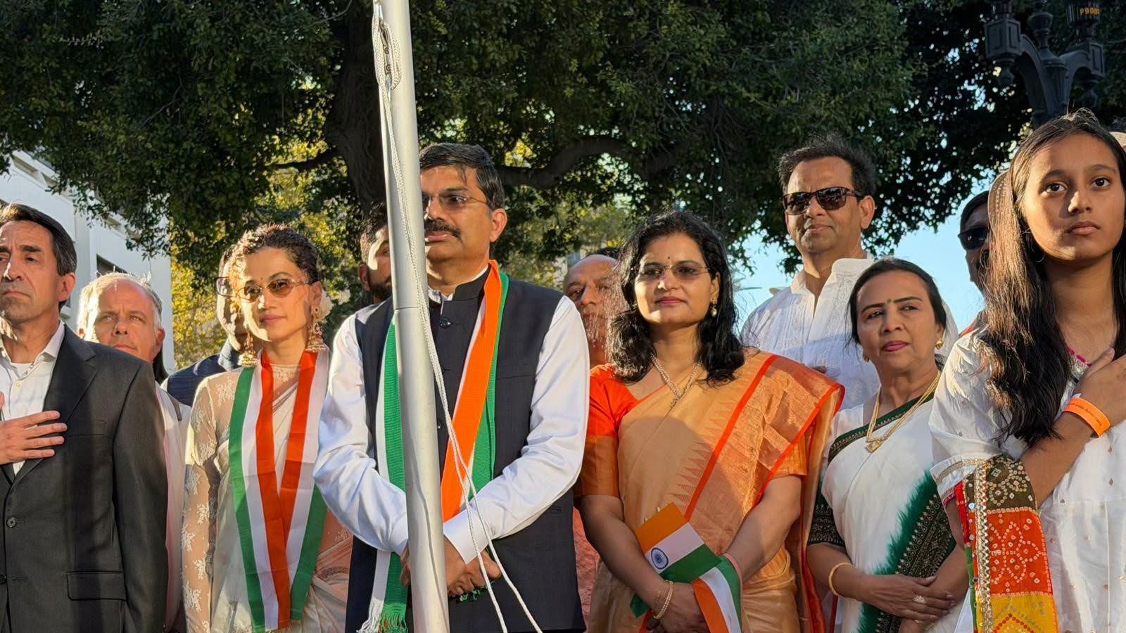 Grand Celebration Of Indias Independence Day In Bay Area With Tpcc Vp Jhansi Reddy And Taapsee Pannu 