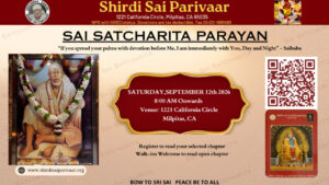 Sai Satcharita Parayan Scheduled for September 12, 2026, at Shirdi Sai Parivar