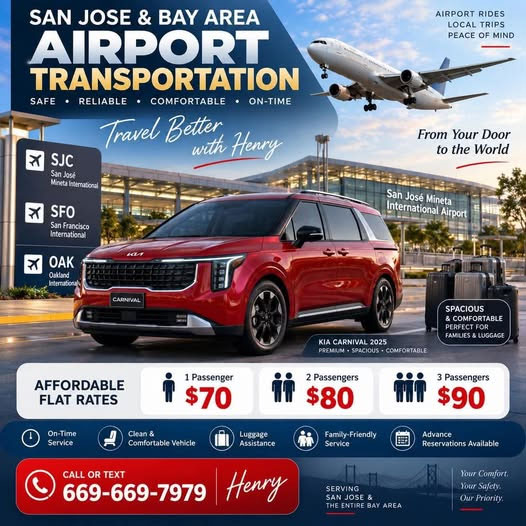 San Jose Bay Area Airport Transportation Services Offered By Henry 