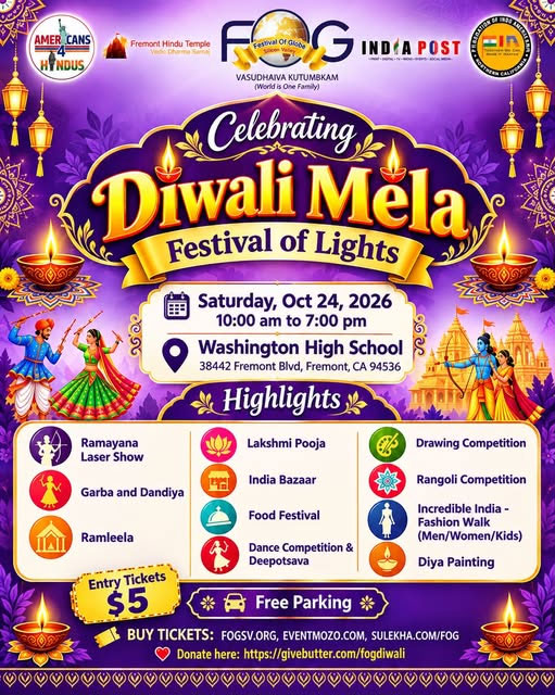Festival Of Globe Fog Announces Annual Diwali Mela 2026 In Fremont 
