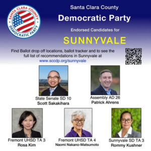 Santa Clara County Democratic Party Announces Endorsed Candidates for Sunnyvale