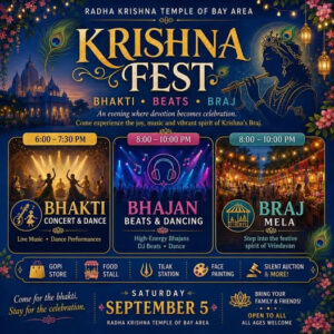 Radha Krishna Temple of Bay Area to Host ‘Krishna Fest Bhakti , Beats , Braj’