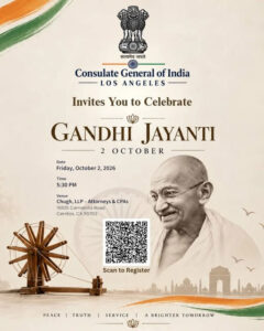 Consulate General of India, Los Angeles Invites Community to Commemorate Gandhi Jayanti 2026