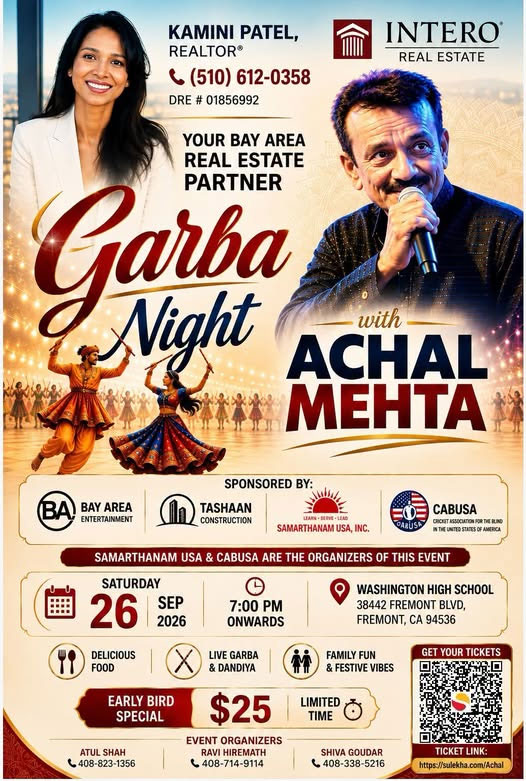 Achal Mehtas Grand Gujarati Garba Night Scheduled In Fremont For A Cause 