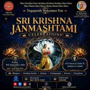 ISKCON Tri-Central Valley Welcomes Devotees for Sri Krishna Janmashtami Celebrations