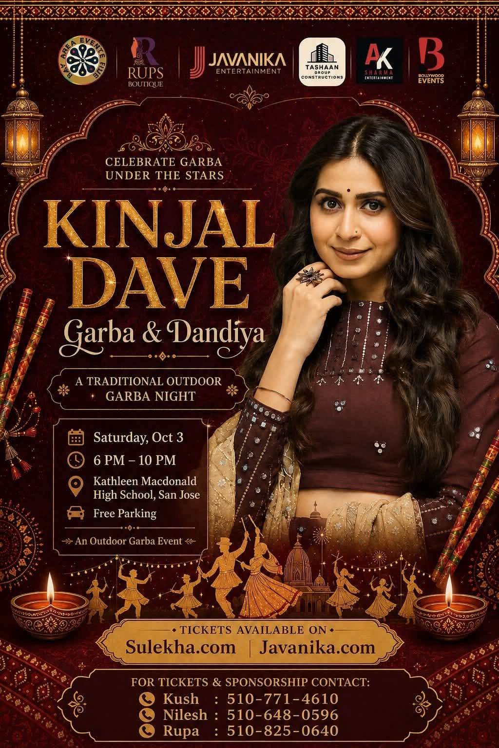 Kinjal Dave Garba Dandiya A Traditional Outdoor Garba Night 