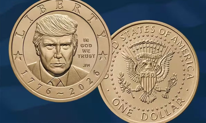 Donald Trump Portrait Featured On New U S 250th Anniversary 1 Coin 
