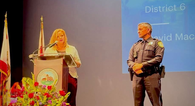 Community Award For Officer Dave Machado In Santa Clara 