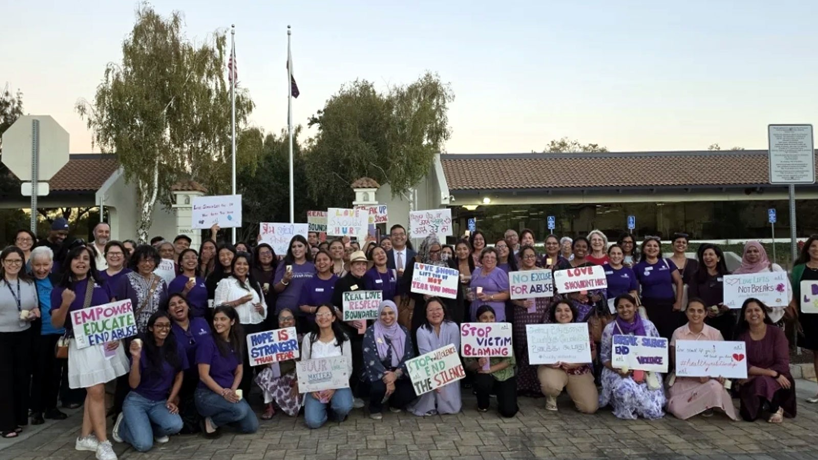 Bay Area Community Gathers In Fremont For Annual Candlelight Vigil And Walk To Raise Domestic Violence Awareness 
