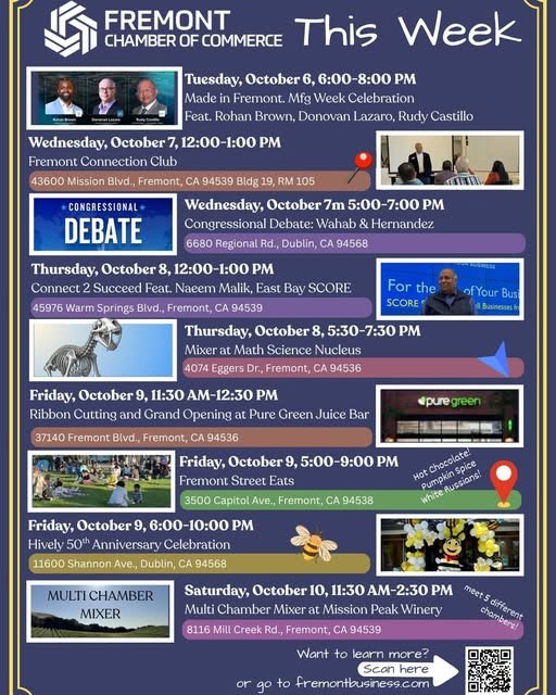 Fremont Chamber Of Commerce Announces Exciting Lineup Of Events For This Week 